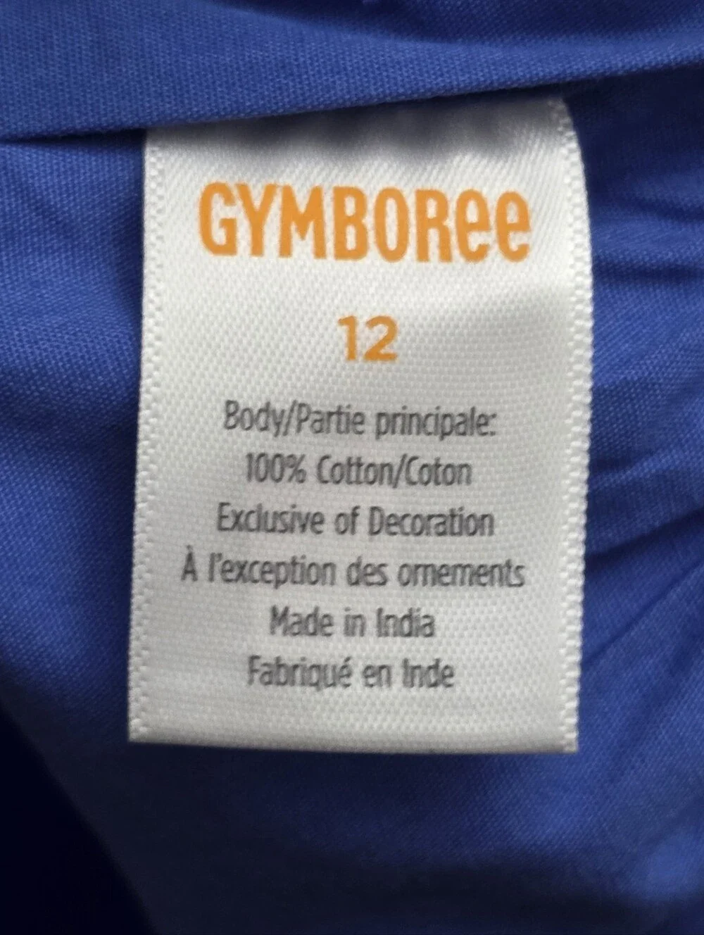 Gymboree Girls Blue Dress with Pink Floral Embroidery Size 12 NEW